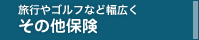 旅行やゴルフなど幅広く「その他の保険」